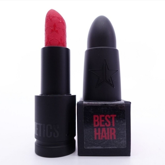 Jeffree Star Velvet Trap Lipstick Best Hair Hot Red Orange New - Picture 2 of 9